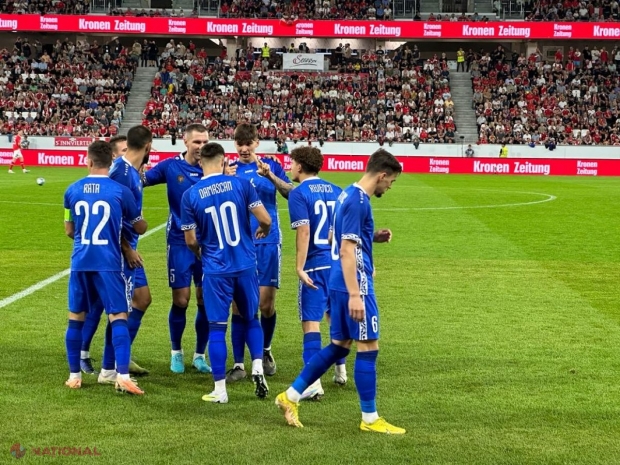 Naționala de fotbal a R. Moldova, REMIZĂ cât o victorie în amicalul de lux cu Austria. „Tricolorii” au deschis scorul, iar ulterior au rezistat eroic ATACURILOR în valuri organizate de Alaba&Co