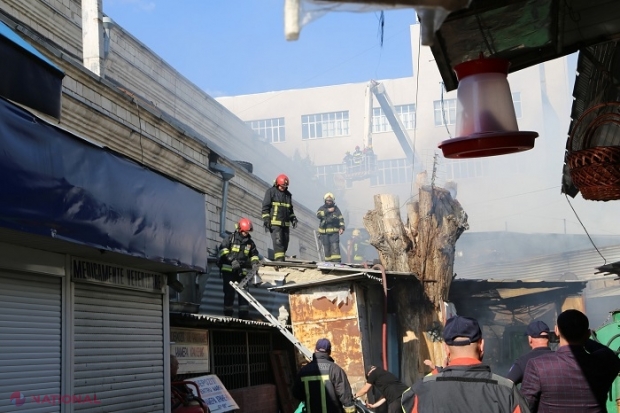 INCENDIU la Piața Centrală din Chișinău