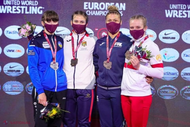 O medalie de AUR și două de BRONZ pentru R. Moldova la Campionatul European de Lupte Libere