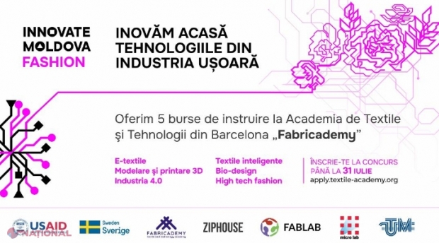 CONCURS // Burse de 7 500 de dolari pentru profesioniștii din industria ușoară, modelarea digitală, soft robotics, fabricație și biologie, dar și posibilitate de a colabora cu unele fabrici din R. Moldova 